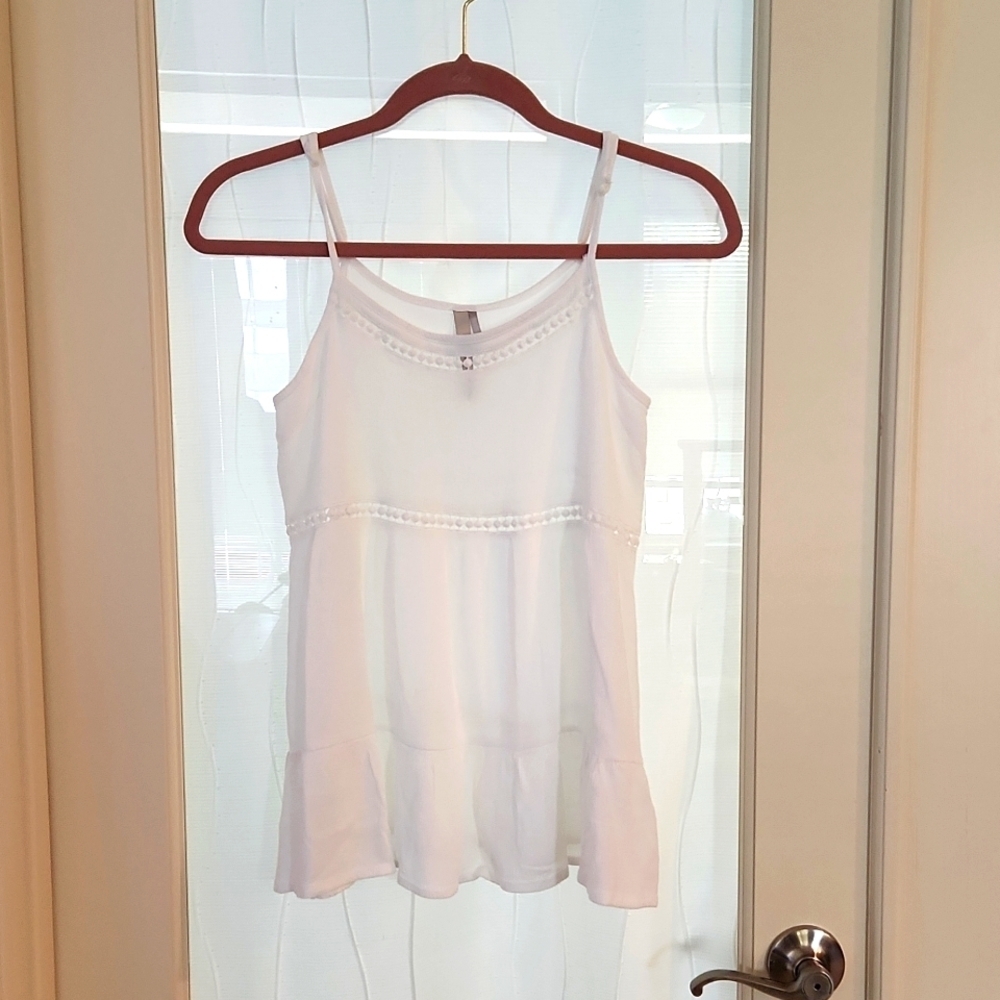Paper Crane White Boho Cami Top